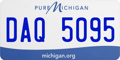 MI license plate DAQ5095