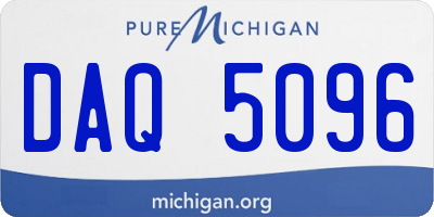 MI license plate DAQ5096