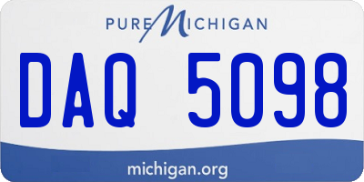 MI license plate DAQ5098