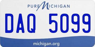 MI license plate DAQ5099