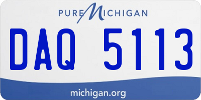 MI license plate DAQ5113
