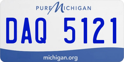 MI license plate DAQ5121