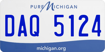MI license plate DAQ5124