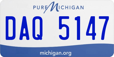 MI license plate DAQ5147