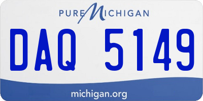 MI license plate DAQ5149