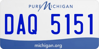 MI license plate DAQ5151