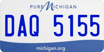 MI license plate DAQ5155