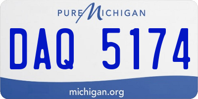 MI license plate DAQ5174