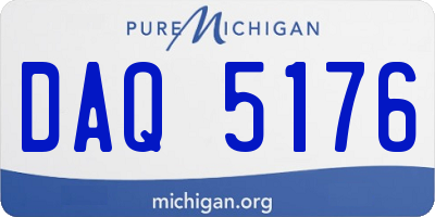 MI license plate DAQ5176