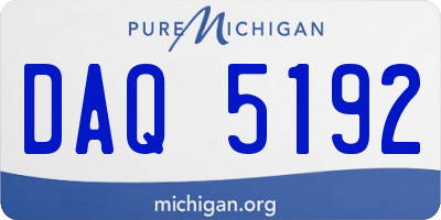 MI license plate DAQ5192