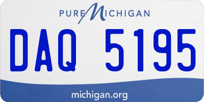 MI license plate DAQ5195