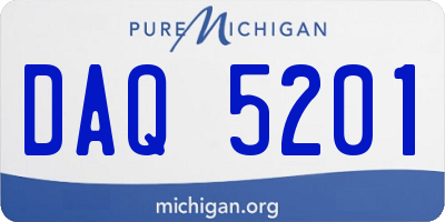 MI license plate DAQ5201