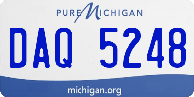 MI license plate DAQ5248