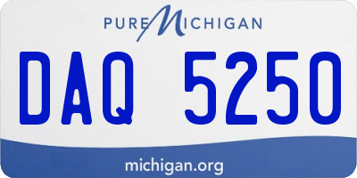 MI license plate DAQ5250