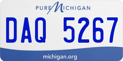MI license plate DAQ5267