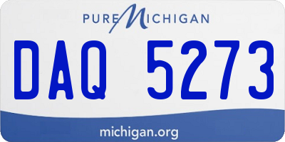 MI license plate DAQ5273