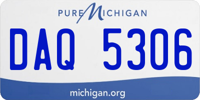 MI license plate DAQ5306