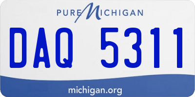 MI license plate DAQ5311