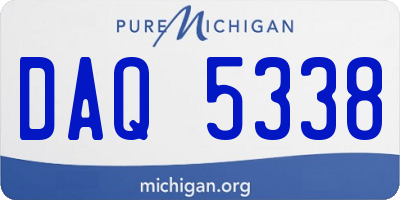 MI license plate DAQ5338