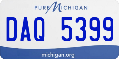 MI license plate DAQ5399