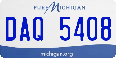 MI license plate DAQ5408