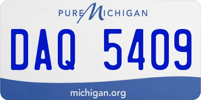MI license plate DAQ5409