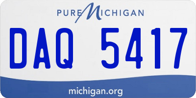 MI license plate DAQ5417