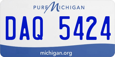 MI license plate DAQ5424