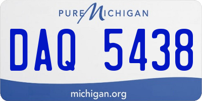 MI license plate DAQ5438