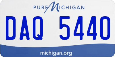 MI license plate DAQ5440