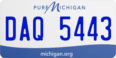 MI license plate DAQ5443