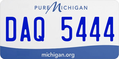 MI license plate DAQ5444