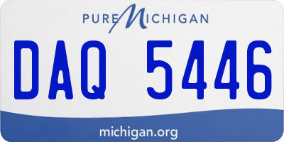 MI license plate DAQ5446