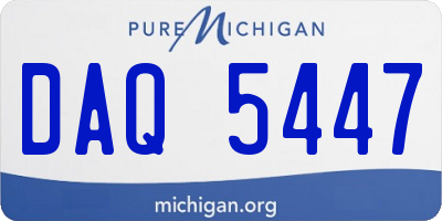 MI license plate DAQ5447