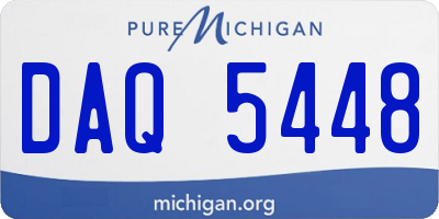 MI license plate DAQ5448