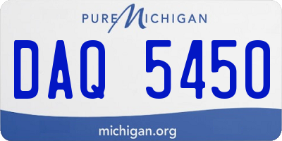 MI license plate DAQ5450