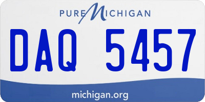 MI license plate DAQ5457