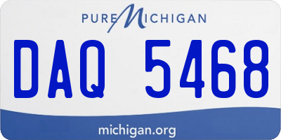 MI license plate DAQ5468