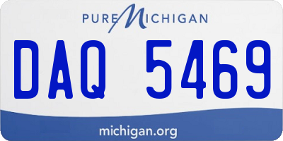 MI license plate DAQ5469