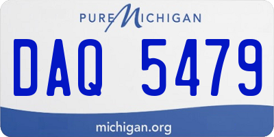 MI license plate DAQ5479