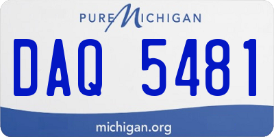 MI license plate DAQ5481