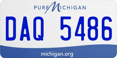 MI license plate DAQ5486