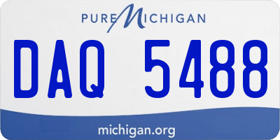 MI license plate DAQ5488