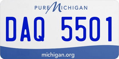 MI license plate DAQ5501