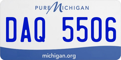 MI license plate DAQ5506