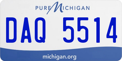 MI license plate DAQ5514