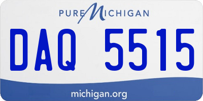 MI license plate DAQ5515