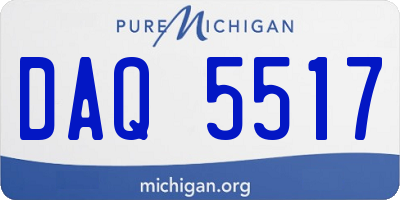 MI license plate DAQ5517