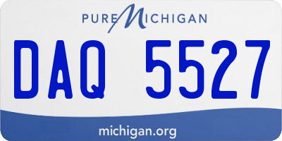 MI license plate DAQ5527