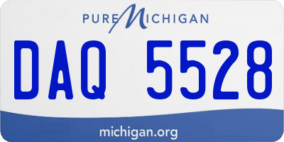 MI license plate DAQ5528